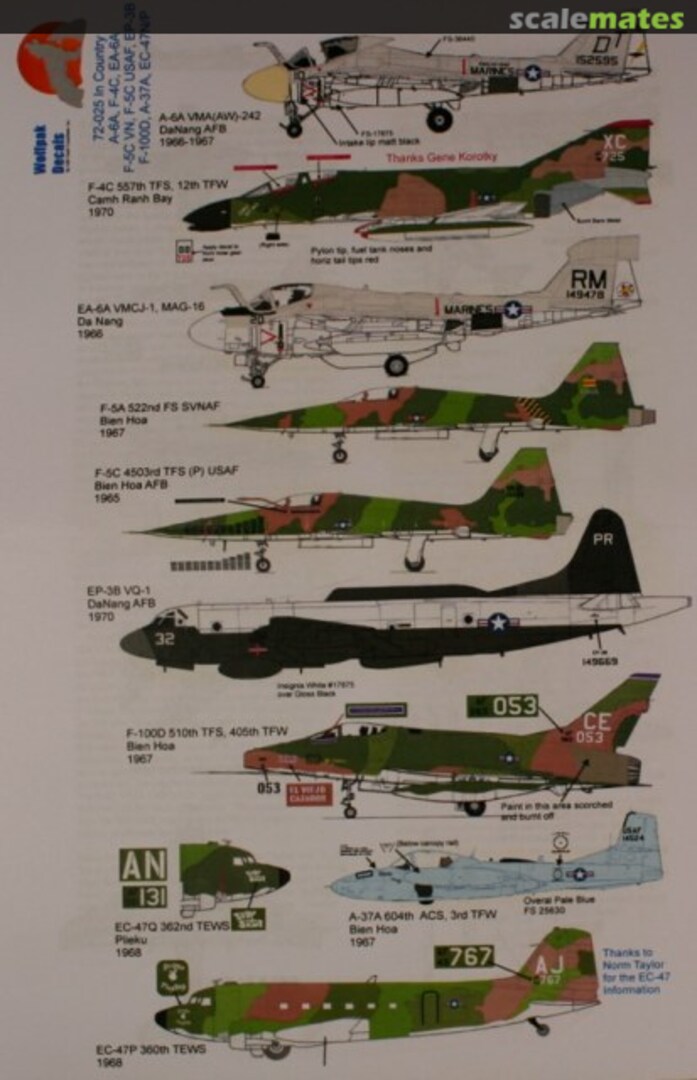 Boxart In Country 72-025 Wolfpak Decals