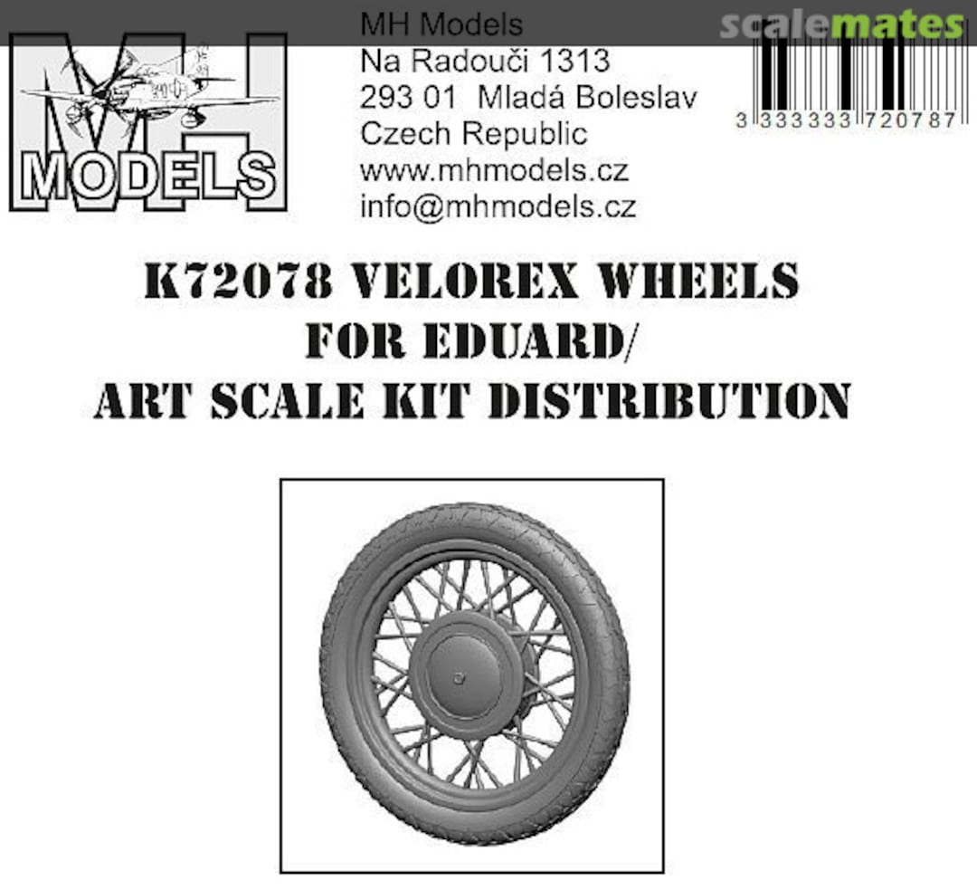 Boxart Velorex wheels, 3x K72078 MH Models