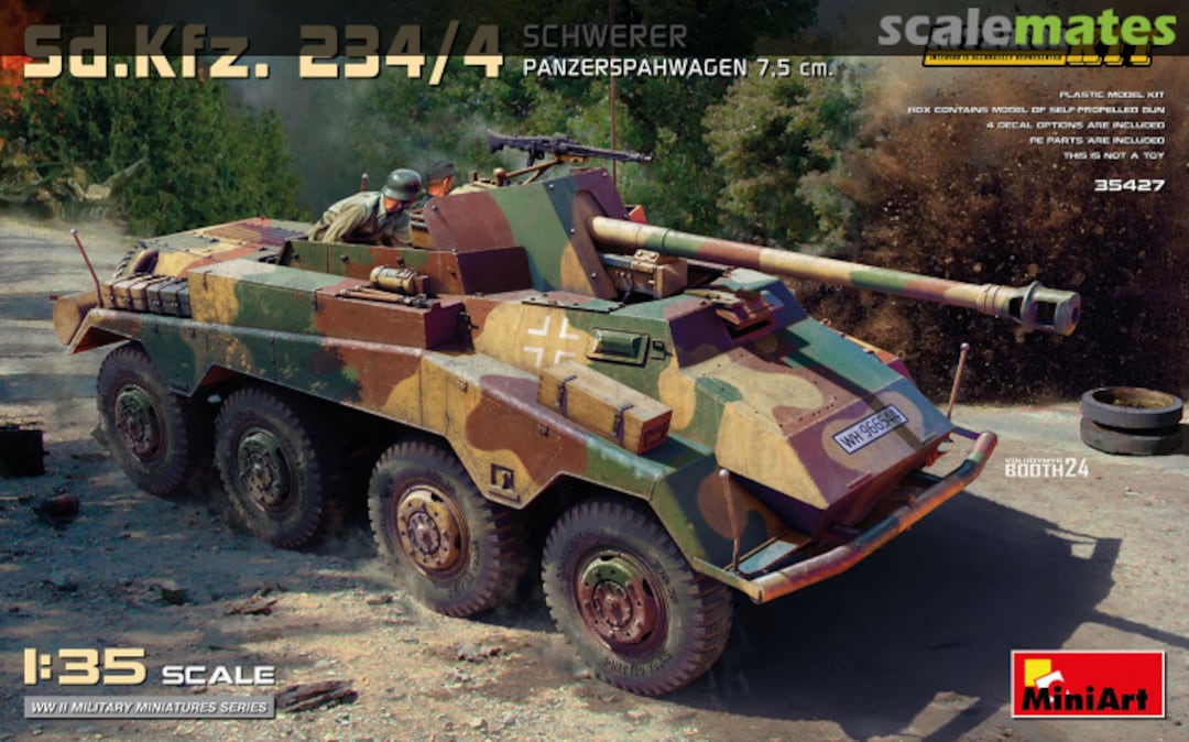 Boxart Sd.Kfz. 234/4 Schwerer Panzerspähwagen 7,5cm late 35427 MiniArt