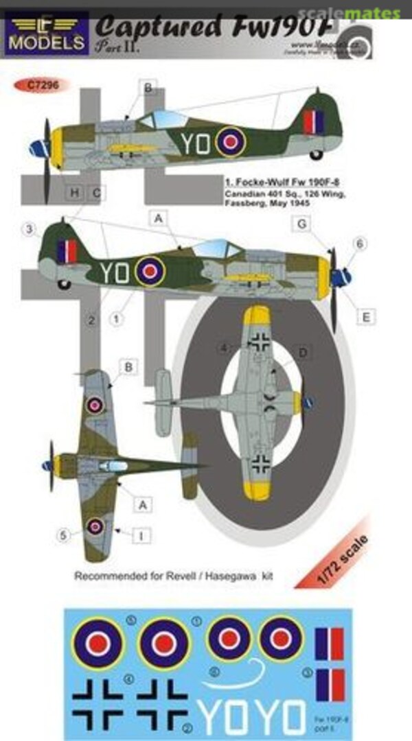 Boxart Captured Fw 190 F, Part II C7296 LF Models