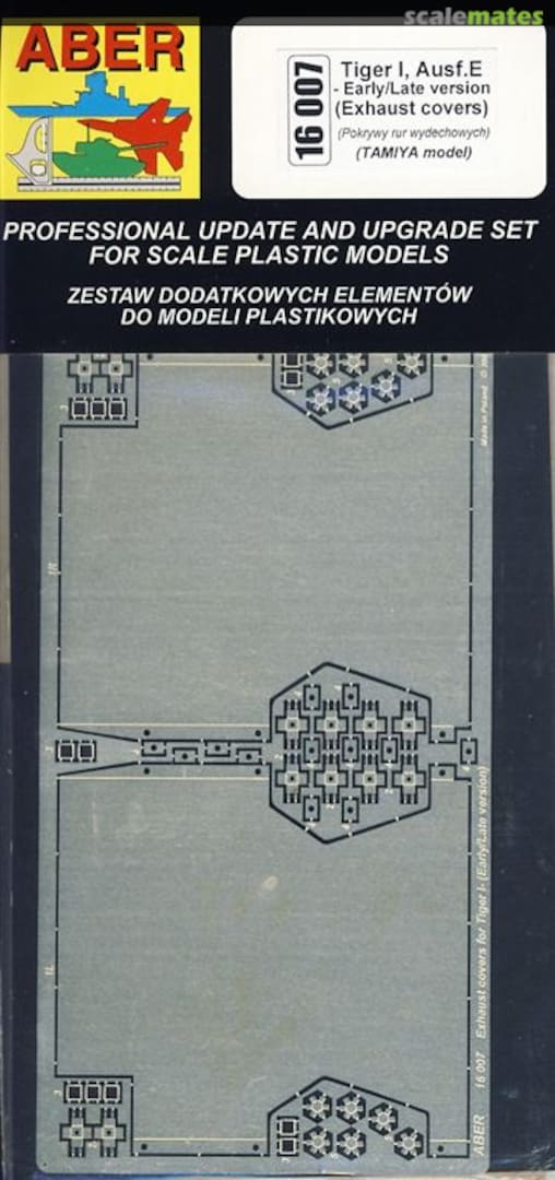 Boxart Exhaust covers for Tiger I, Ausf.E (Early/Late version) 16007 Aber