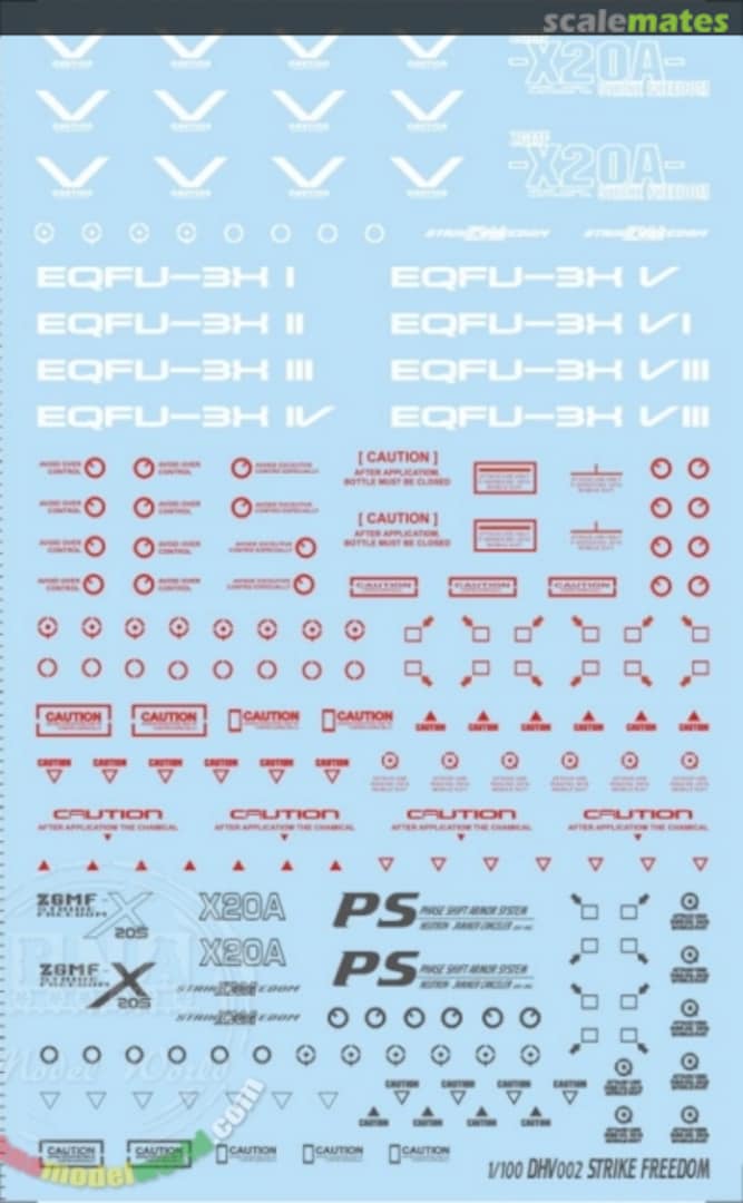 Boxart Decals for MG VP Strike Freedom 318BR Easy Decal