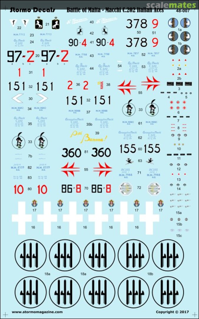 Boxart Macchi C.202 Italian Aces 48-007 Stormo!