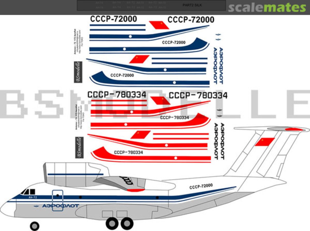 Boxart Antonov An-72(74) Aeroflot BSM72029 BSmodelle