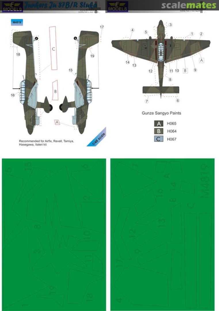 Boxart Junkers Ju 87B/R Stuka (Camouflage Painting Masks) M4819 LF Models