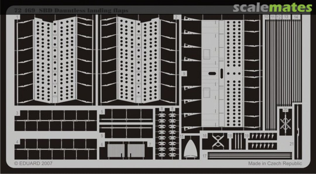 Boxart SBD Dauntless landing flaps 72469 Eduard