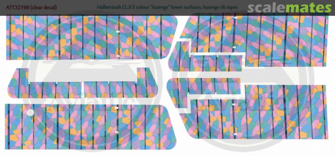 Boxart Halberstadt CL.II 5 colour 'lozenge' lower surfaces with lozenge rib tapes ATT32198 Aviattic