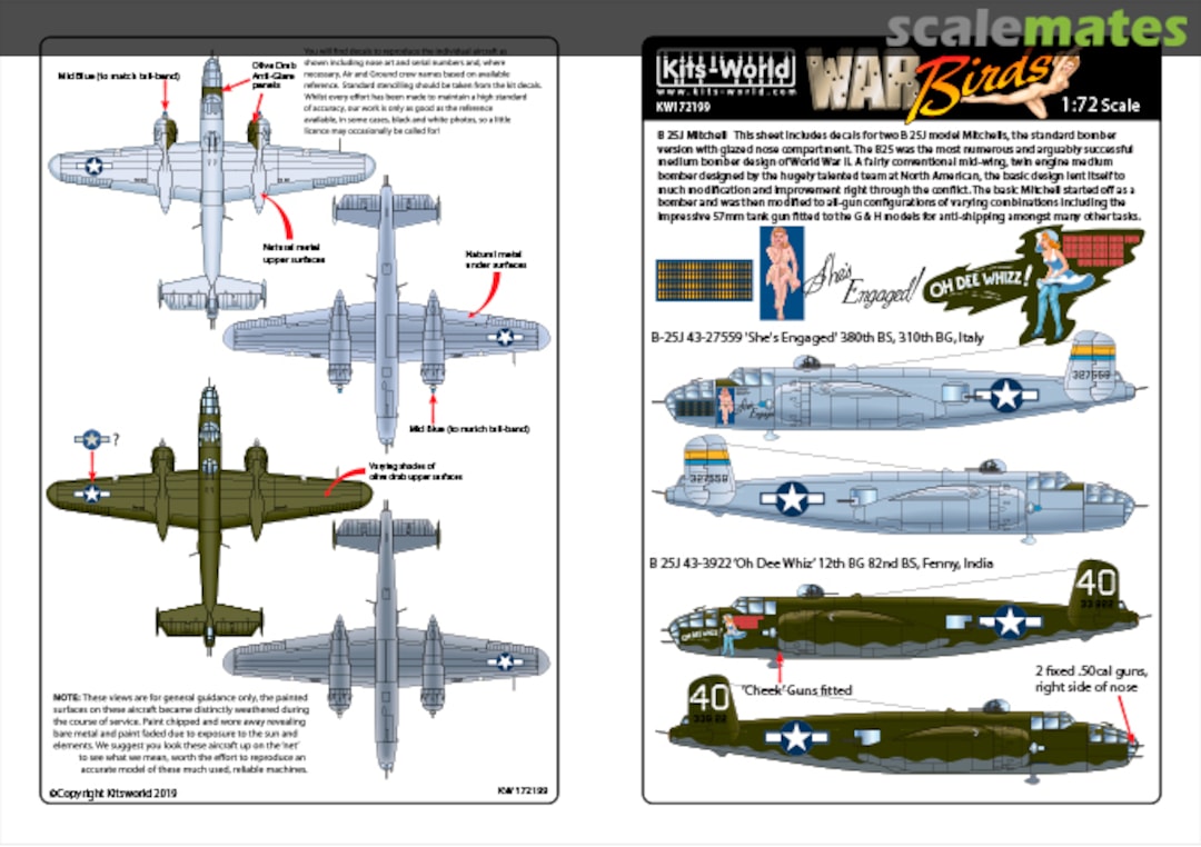 Boxart North-American B-25J Mitchell KW172199 Kits-World