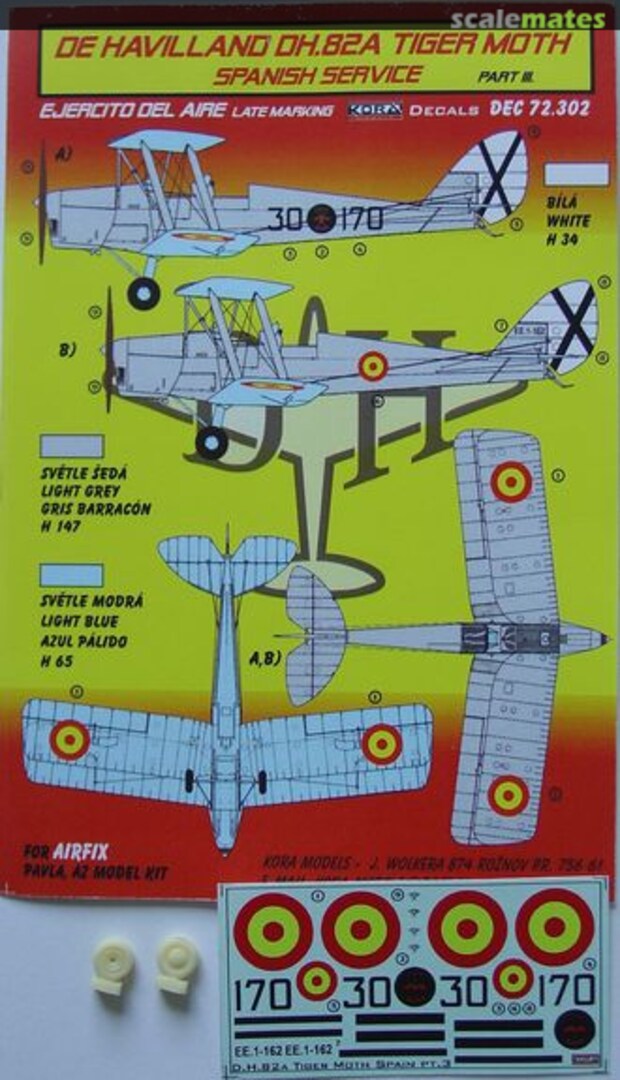 Boxart De Havilland DH.82A Tiger Moth DEC72302 Kora Models