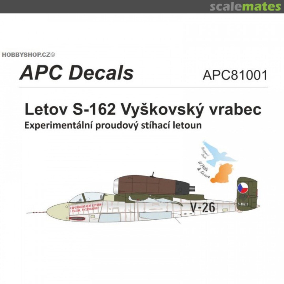 Boxart Letov S-162 Vyškovský vrabec APC81001 APC Decals