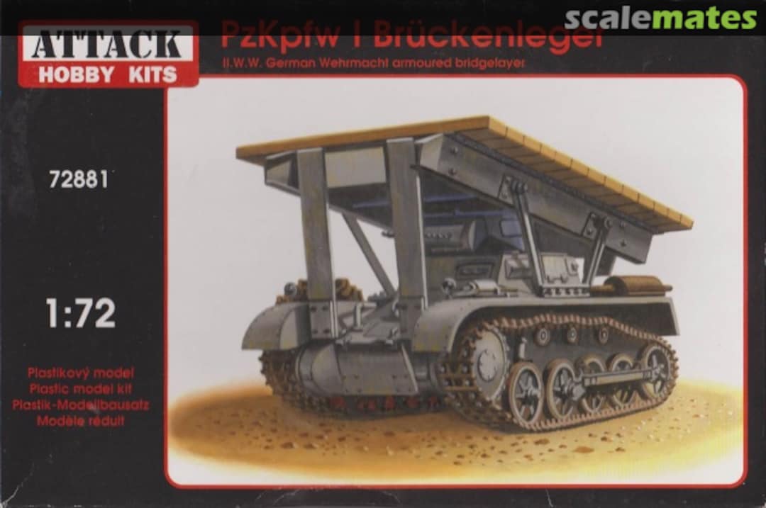 Boxart PzKpfw I Brückenleger 72881 Attack Hobby Kits