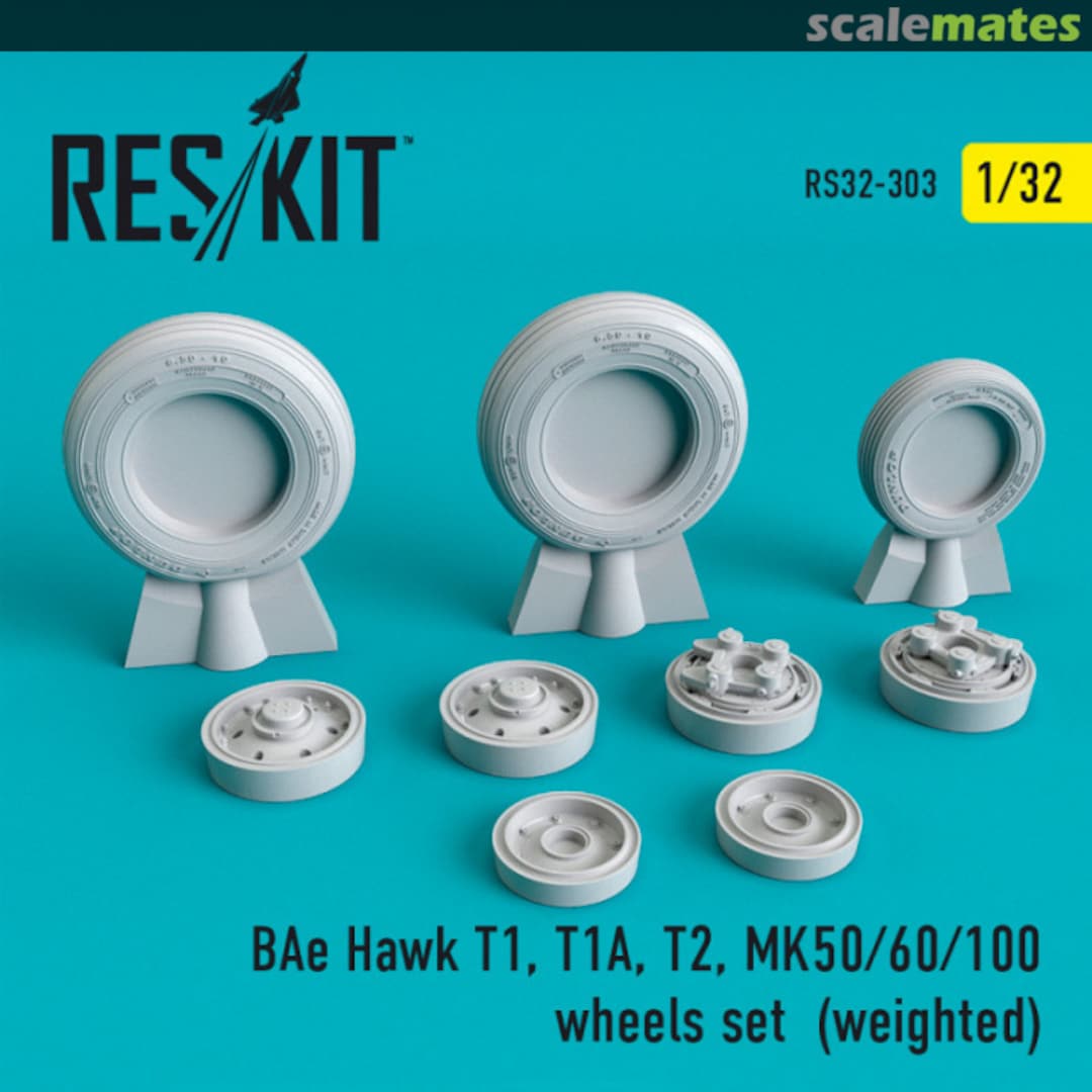 Boxart BAe Hawk T1, T1A, T2, MK50/60/100 - wheels set RS32-0303 ResKit