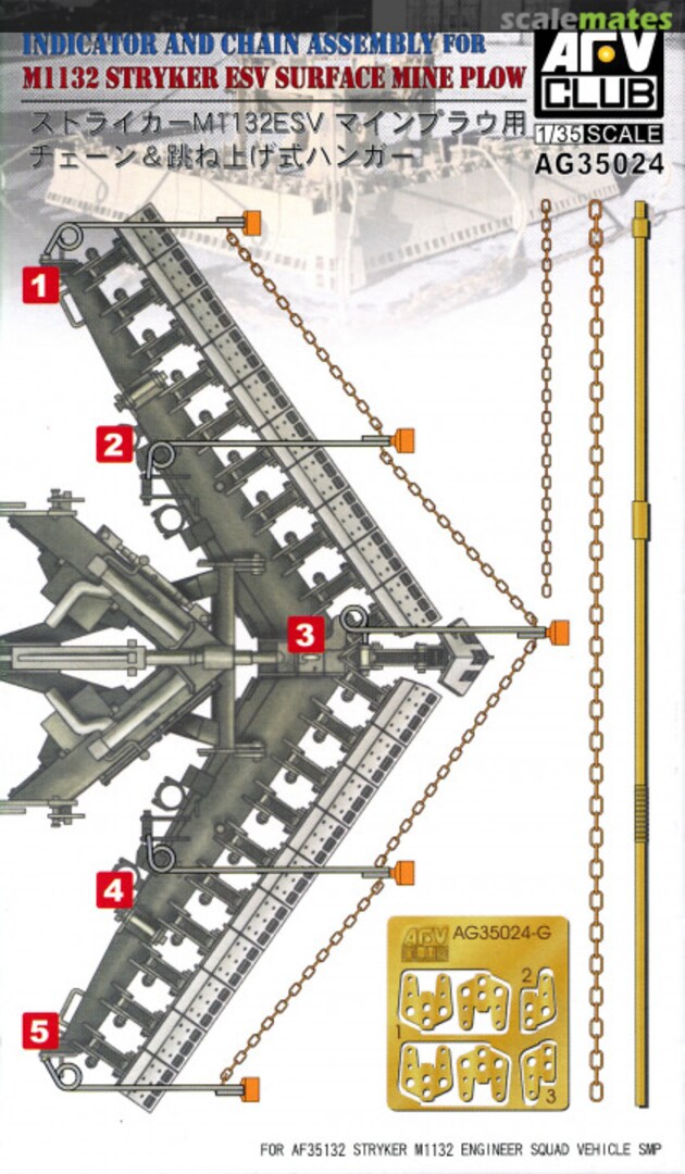 Boxart Indicator And Chain Assembly For M1132 Stryker ESV AG35024 AFV Club