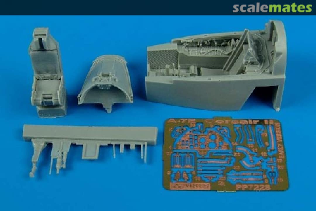 Boxart A-7E Corsair II - (early version) cockpit set 7228 Aires