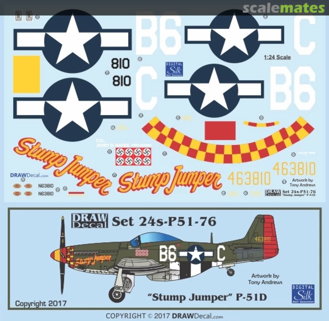 Boxart “Stump Jumper” P-51D 24-P51-76 Draw Decal