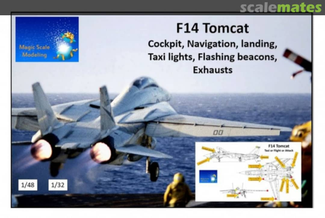 Boxart F14 Tomcat- Full Lighting Kit  MSM-035 Magic Scale Modeling