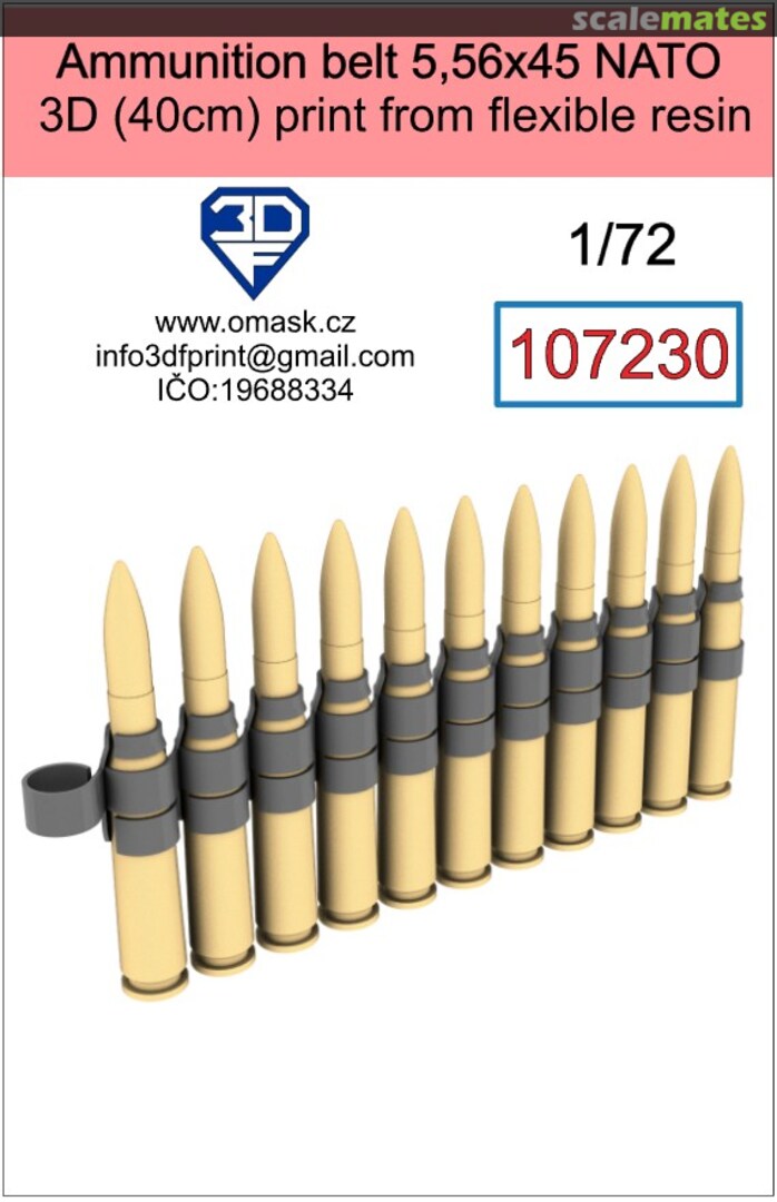 Boxart Ammunition Belt 5,56x45 NATO (40cm) 107230 3DF Print