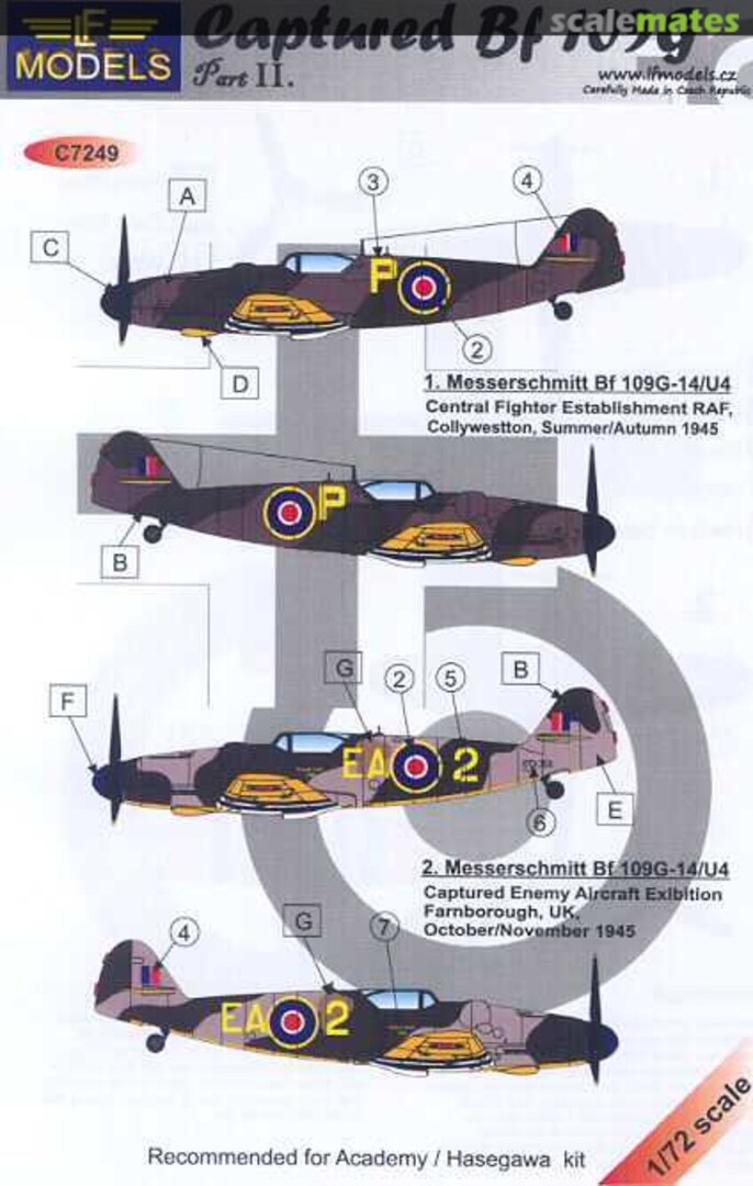 Boxart Captured Bf 109 G, Part II C7249 LF Models