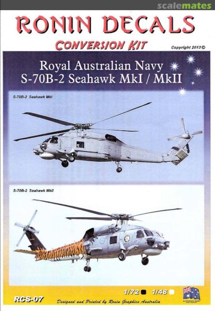 Boxart RAN S-70B-2 Seahawk Mk.I & Mk.II RCS-07 Ronin Decals