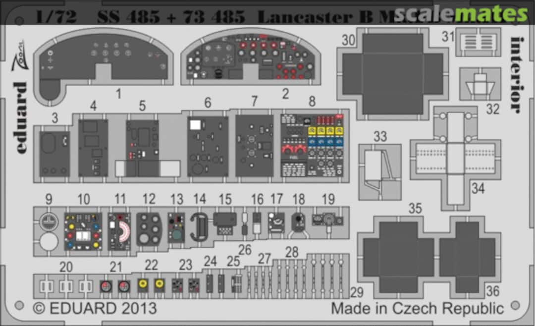 Boxart Lancaster B Mk.I/B Mk.III interior S. A. 73485 Eduard