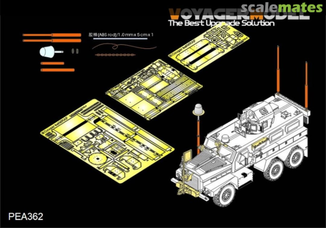 Boxart Cougar 6x6 MRAP Additional Parts PEA362 Voyager Model