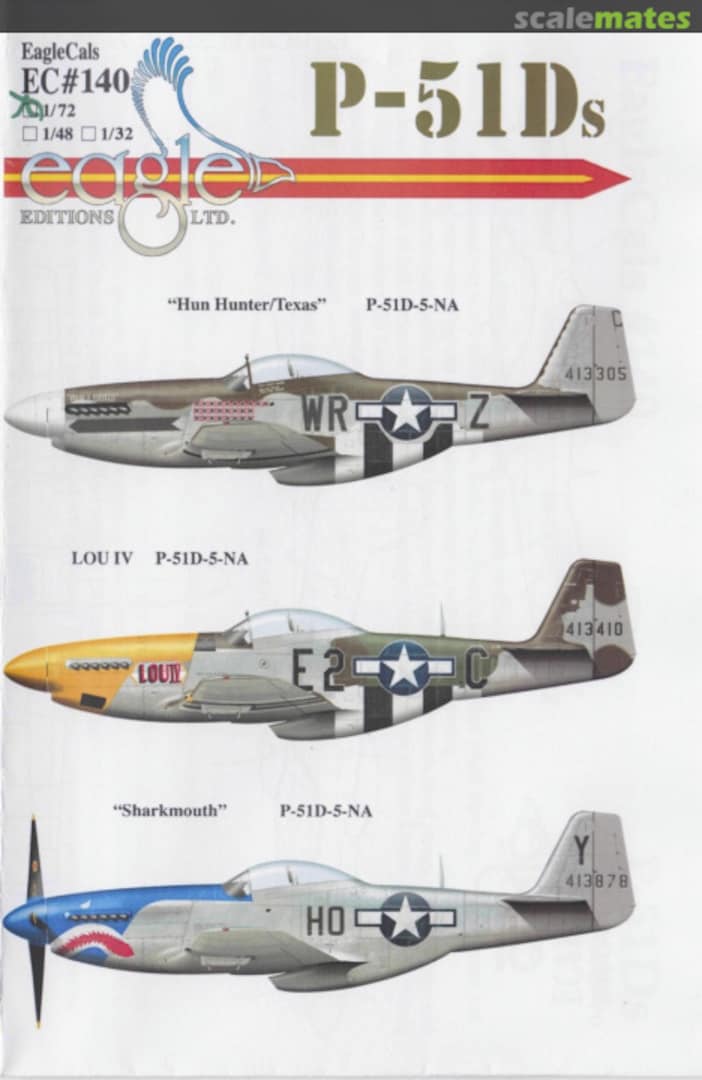 Boxart P-51D Mustang Pt 2 EagleCals EC72-140 Eagle Editions