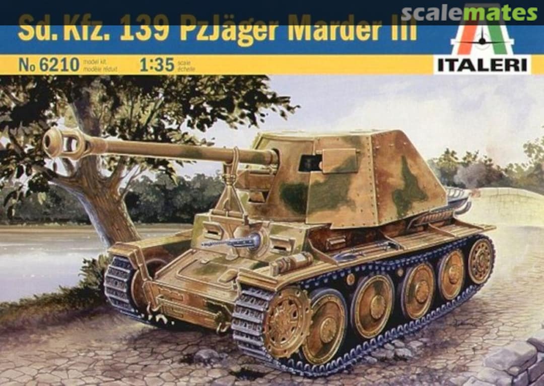 Boxart Sd.Kfz. 139 PzJäger 'Marder III' 6210 Italeri