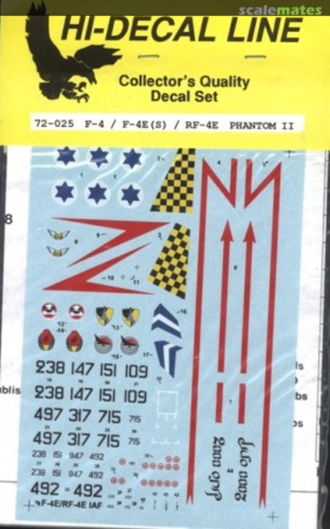 Boxart F-4E, RF-4E, F-4E(S) 72-025 Hi-Decal Line