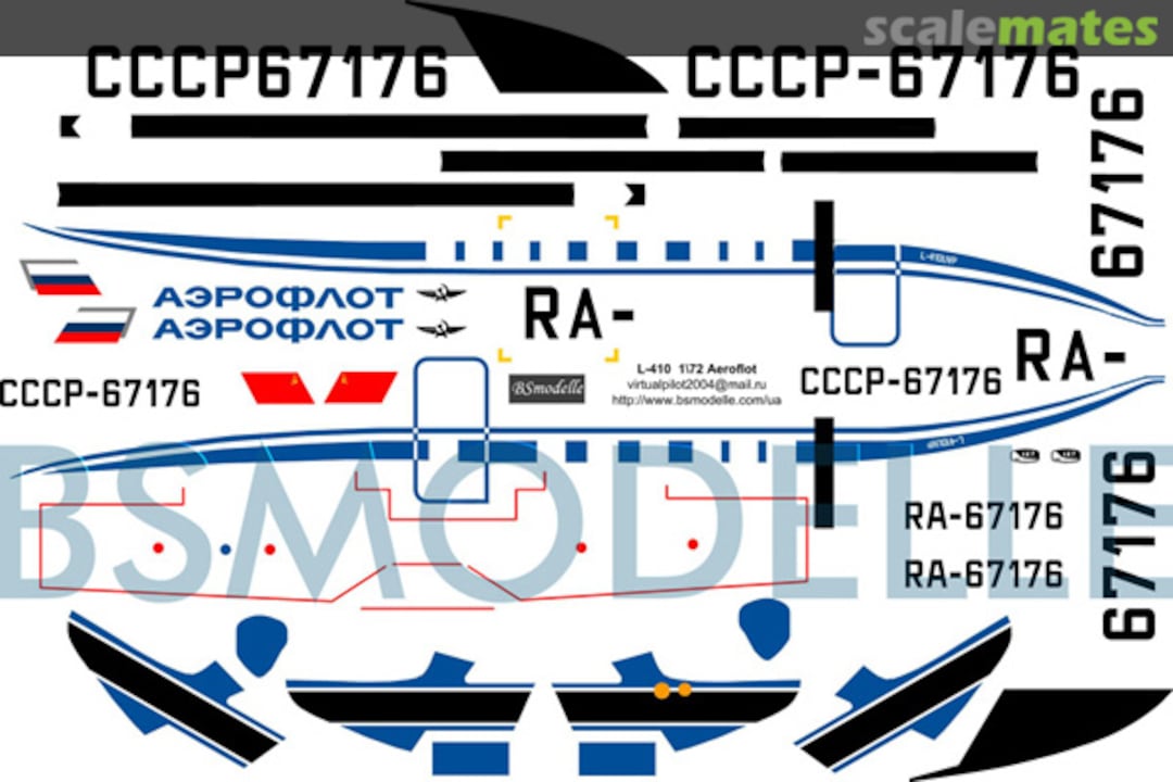 Boxart Let L-410 Aeroflot BSM72014 BSmodelle