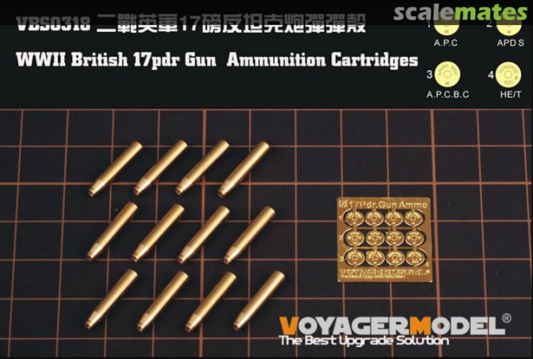 Boxart 17pdr Gun Ammunition Cartridge VBS0318 Voyager Model