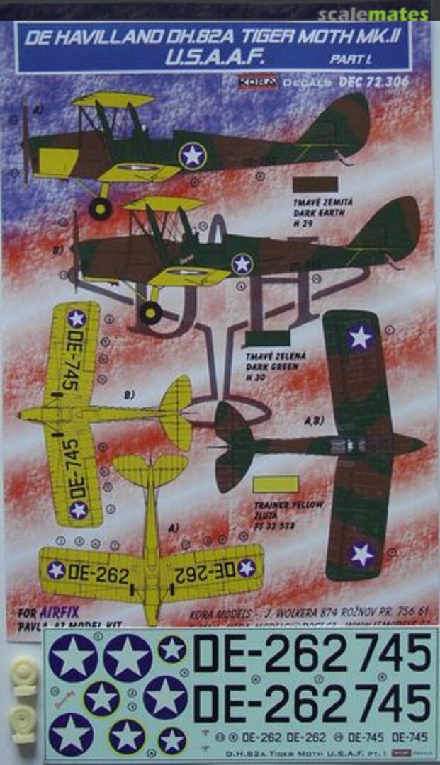 Boxart De Havilland DH.82A Tiger Moth Mk.II DEC72306 Kora Models