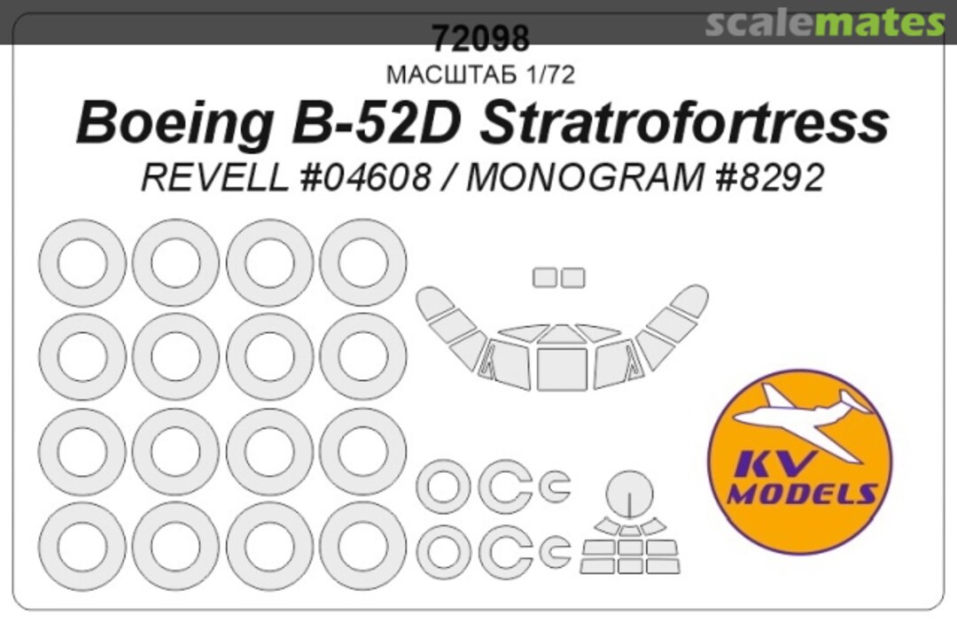 Boxart Boeing B-52D Stratrofortress 72098 KV Models