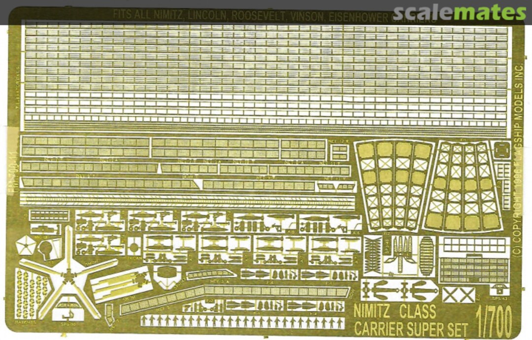 Boxart Nimitz Class Carrier Details 700-11 Flagship Models