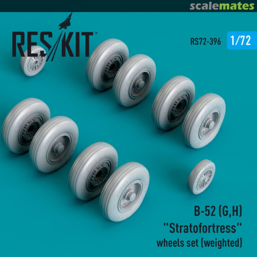 Boxart B-52 (G,H) Stratofortress wheels set (weighted) (Resin & 3D Printed) RS72-0396 ResKit