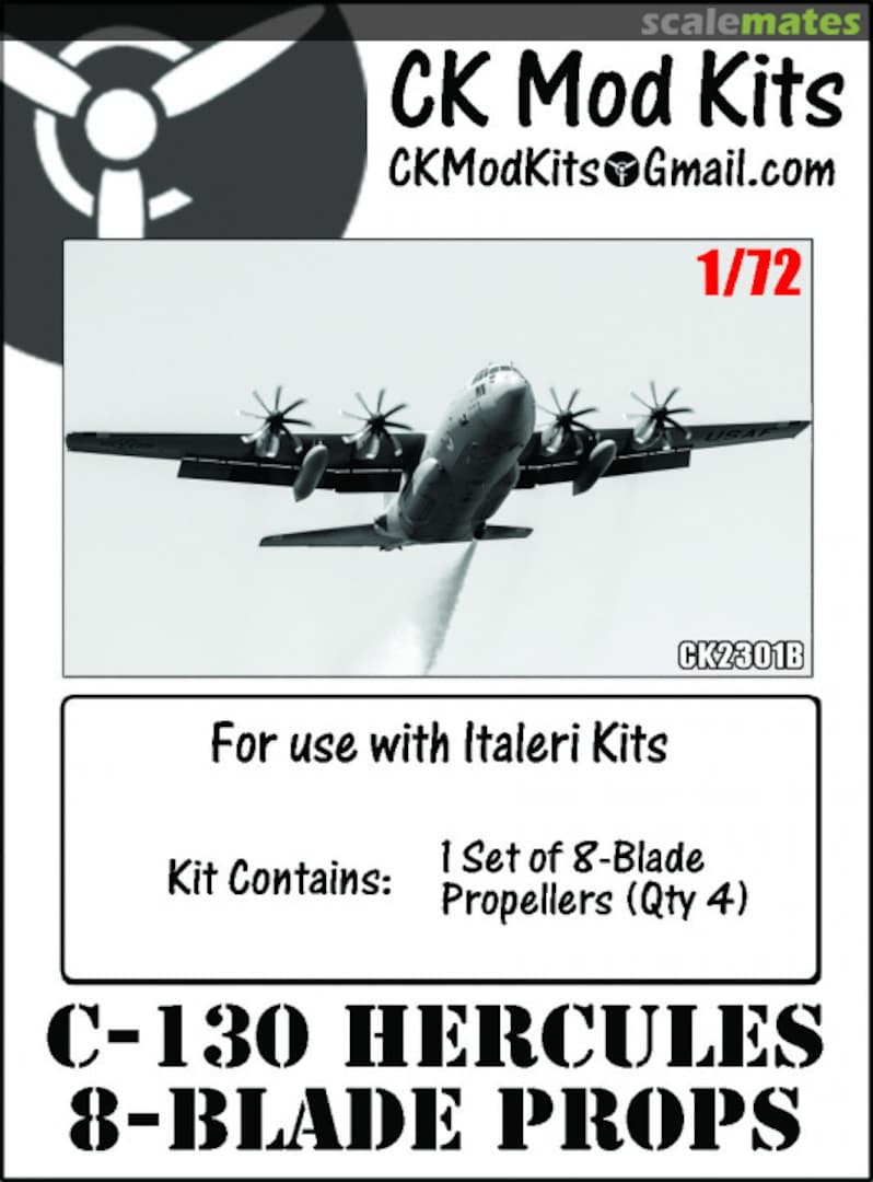 Boxart C-130 8 Blade Propellers - for Italeri Kits CK2301B CK Mod Kits