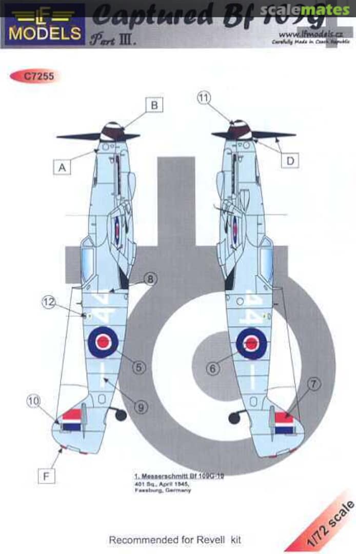 Boxart Captured Bf 109 G C7255 LF Models