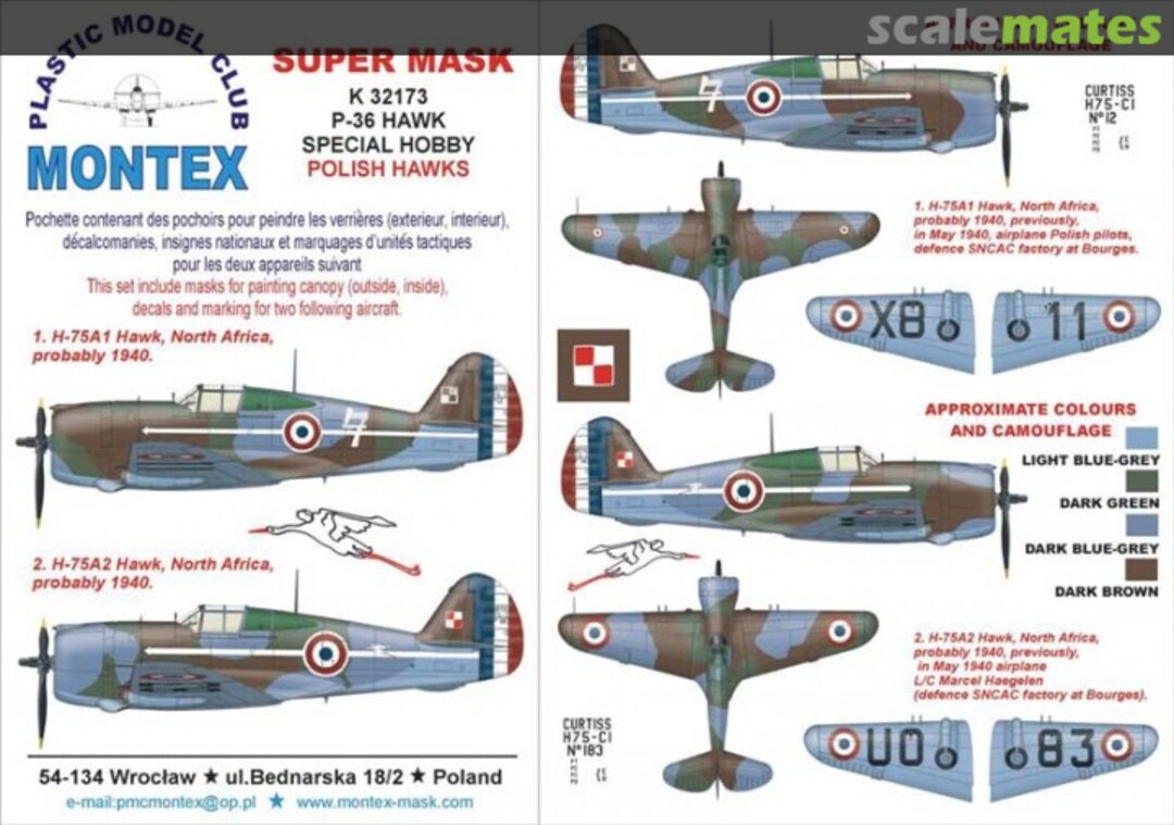 Boxart Curtiss P-36 Hawk "Polish Hawks" K32173 Montex