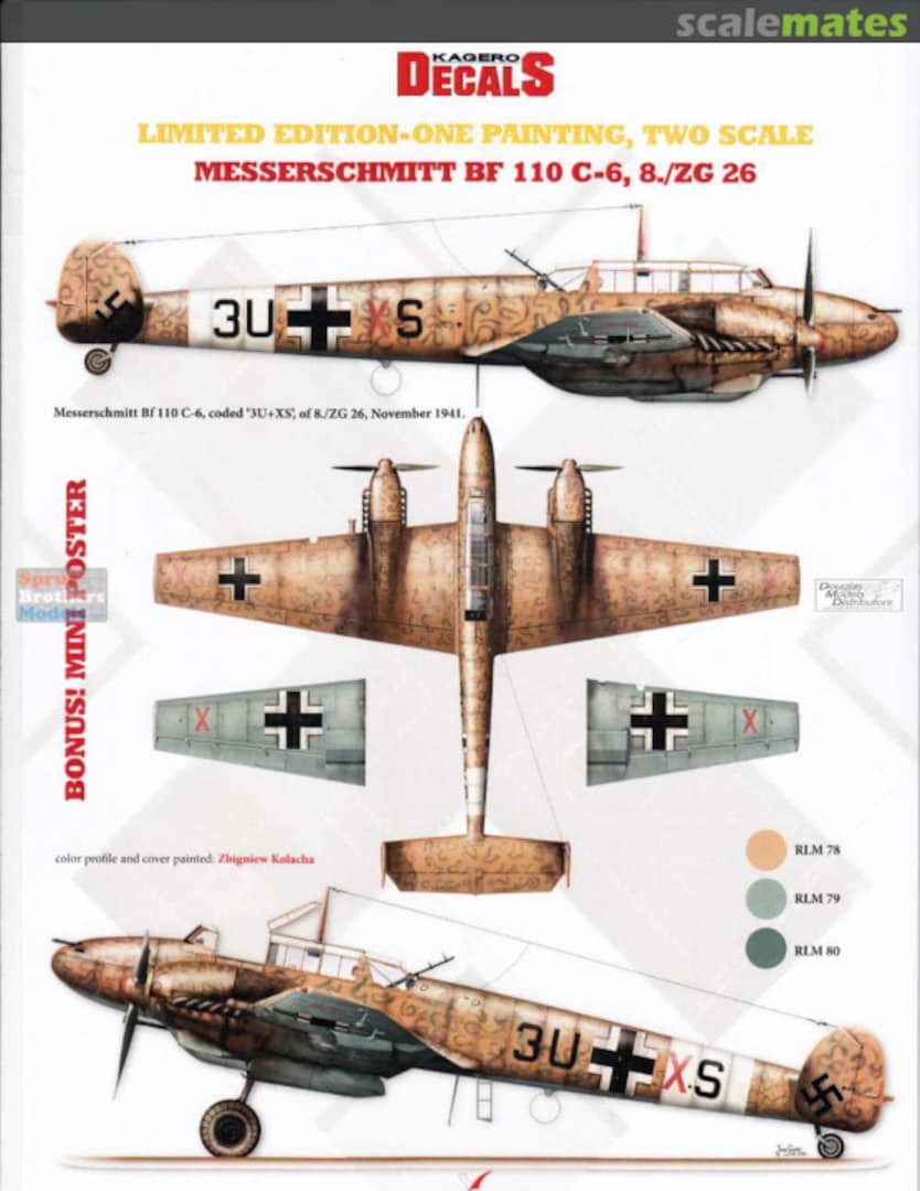 Boxart Messerschmitt Bf 110 C-6, 8./ZG 26 7248002 Kagero