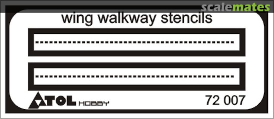 Boxart Luftwaffe wing walkway stencils 72 007 Atol Hobby