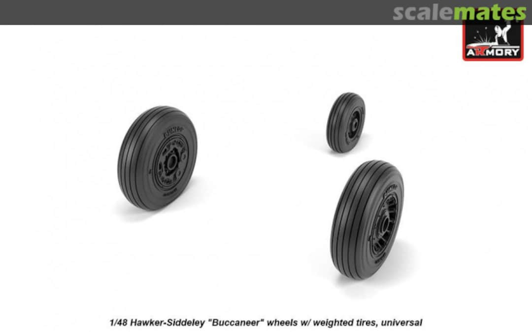 Boxart Hawker-Siddeley Buccaneer wheels w/ weighted tires AW48409 Armory