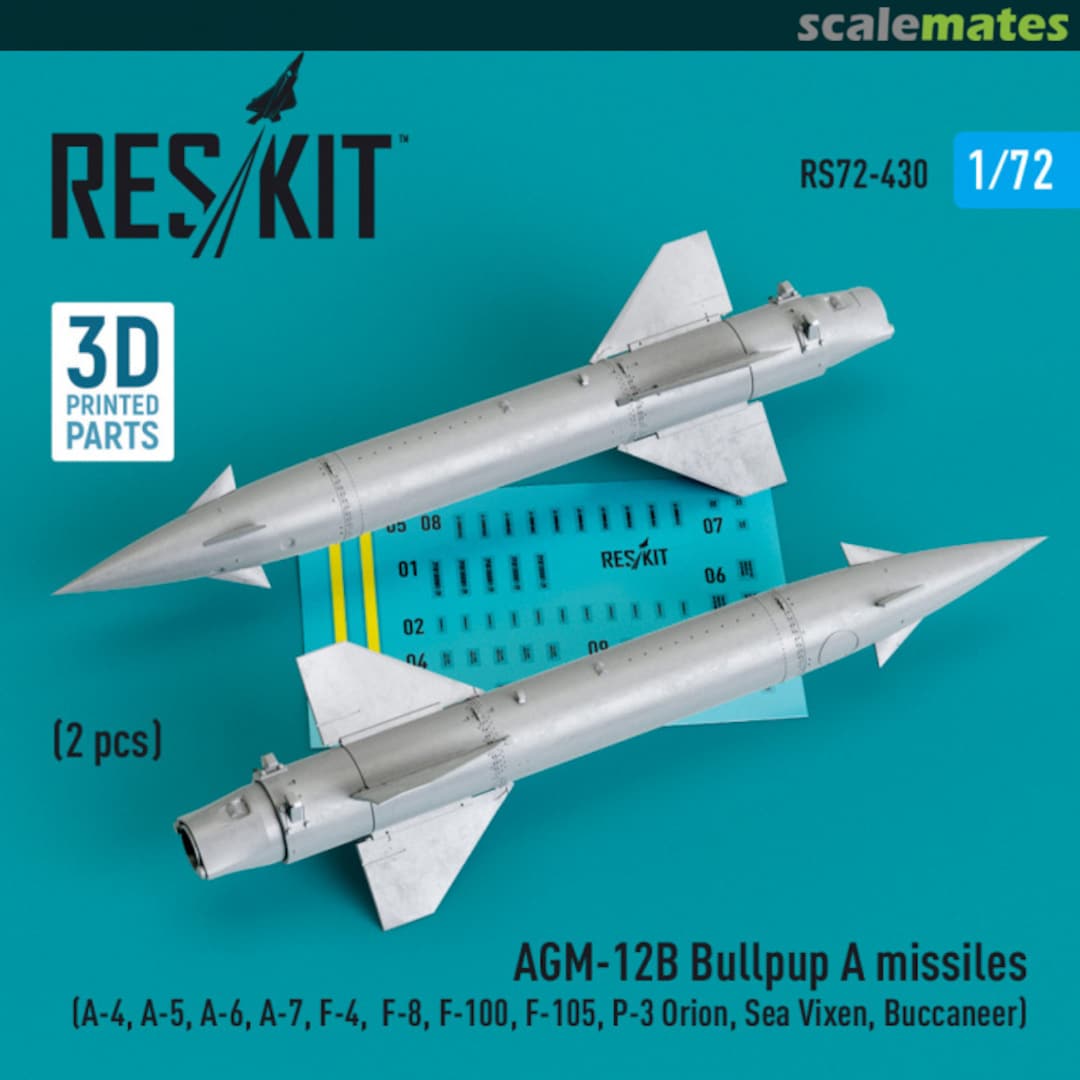 Boxart AGM-12B Bullpup A missiles (2 pcs) RS72-0430 ResKit