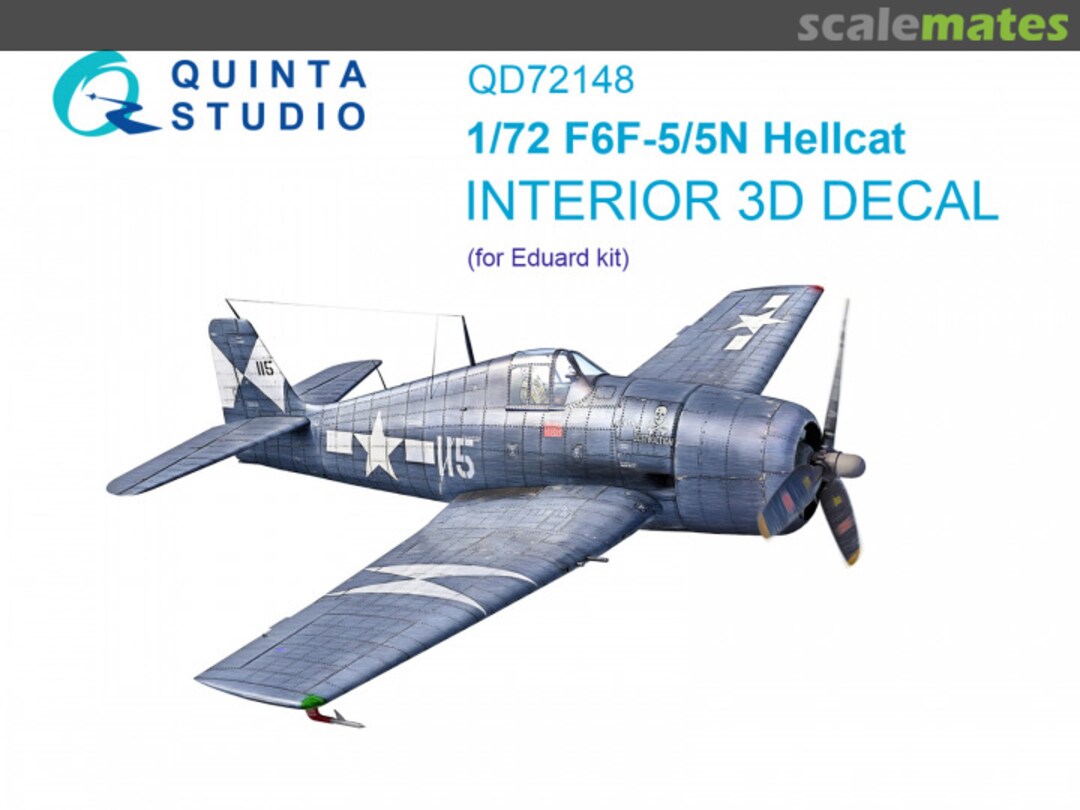 Boxart F6F-5/5N Hellcat interior 3D decals QD72148 Quinta Studio