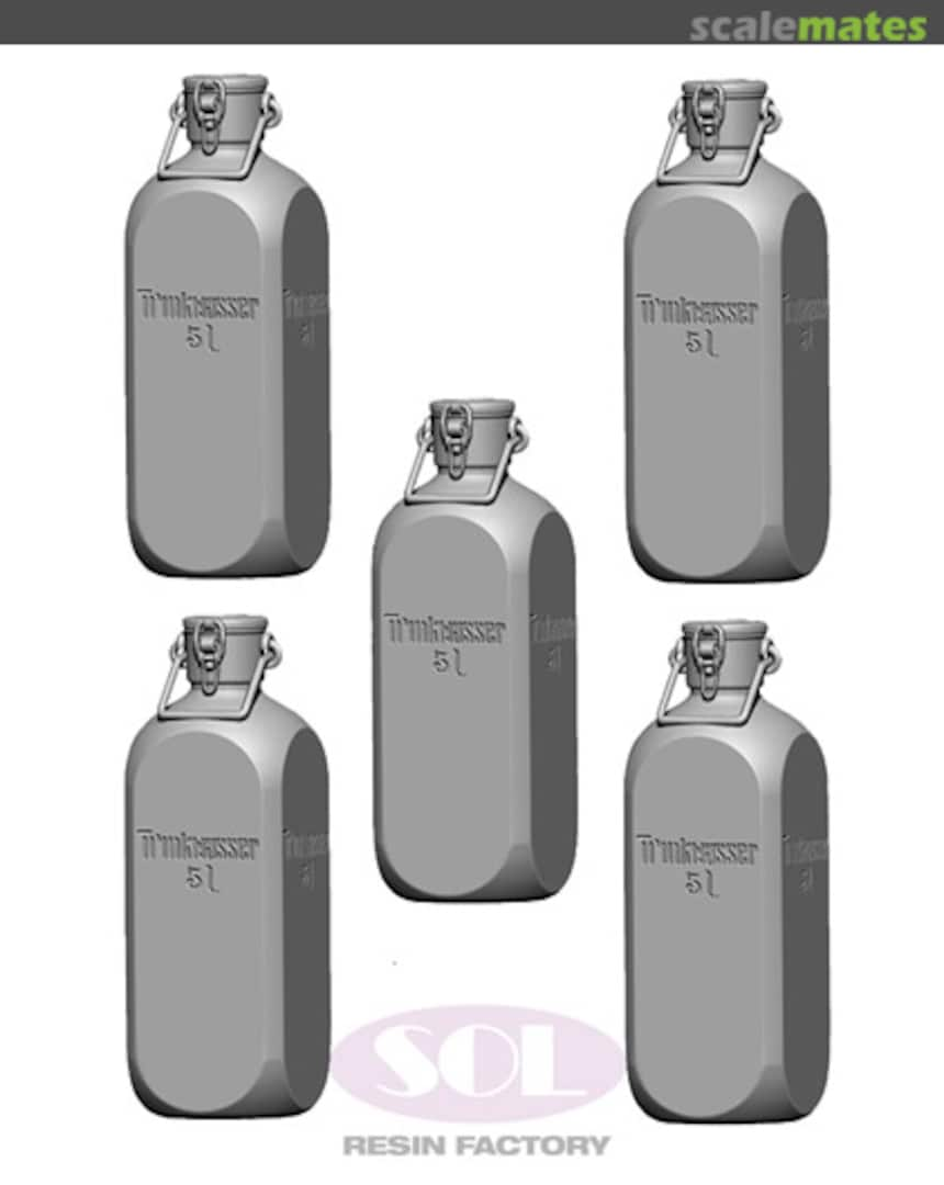 Boxart WWII 5L German Drinking Water Bottles (3x) (1:35) MM756 SOL