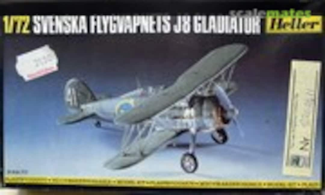 1:72 Svenska Flygvapnets J8 Gladiator (Heller 299)