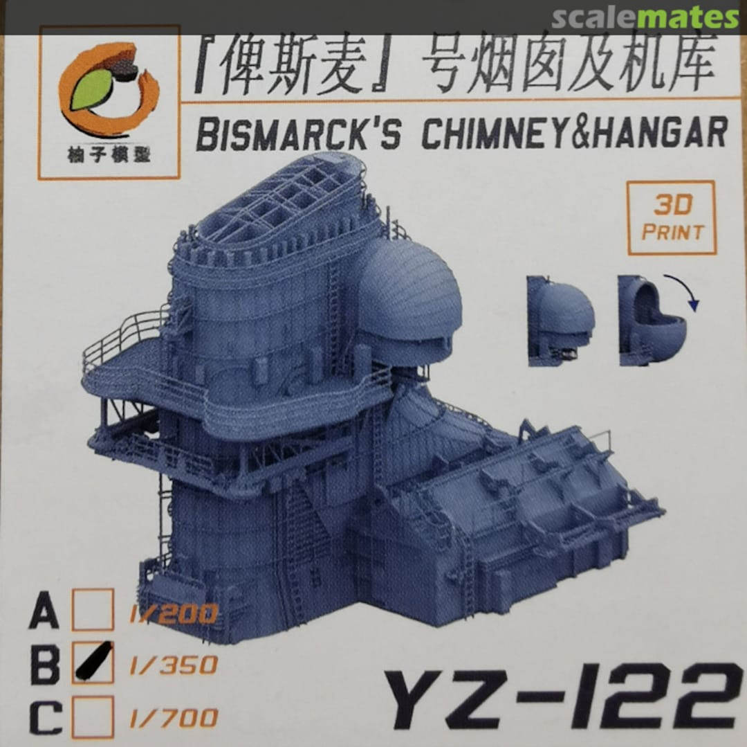 Boxart Bismarck's chimney & hangar YZ-122 YZM Model