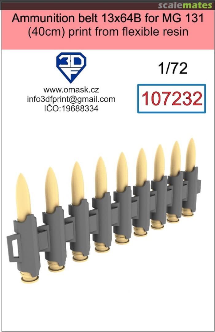 Boxart Ammunition Belt 13x64B for MG 131 (40cm) 107232 3DF Print