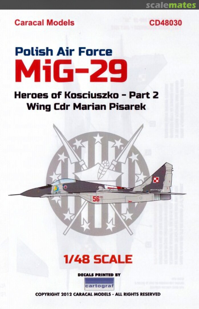 Boxart Polish Air Force MiG-29 CD48030 Caracal Models