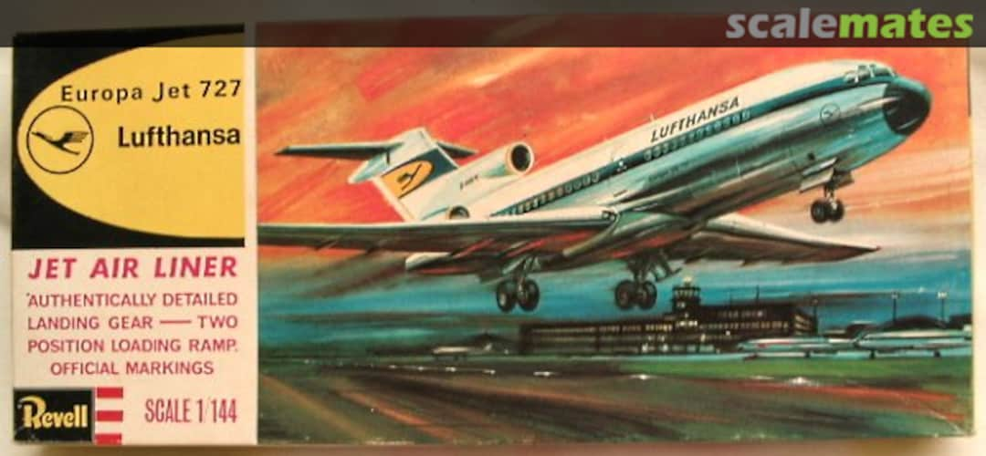 Boxart Europa Jet 727 Lufthansa H-240 Revell