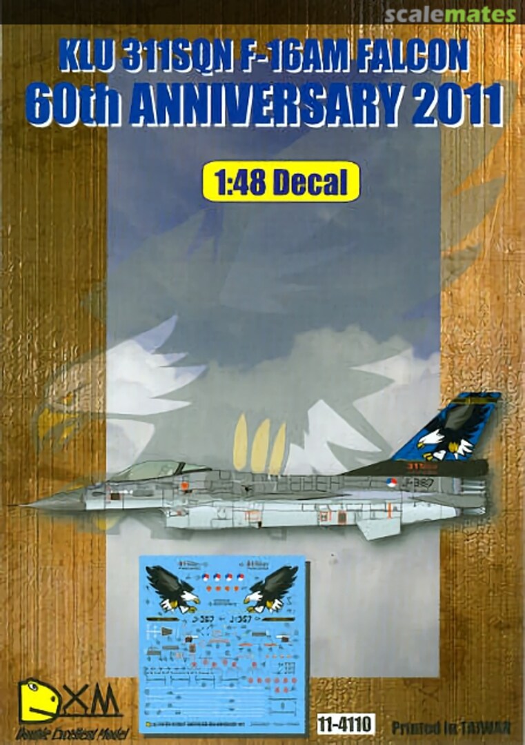 Boxart KLU 311SQ F-16AM Falcon 11-4110 DXM Decals