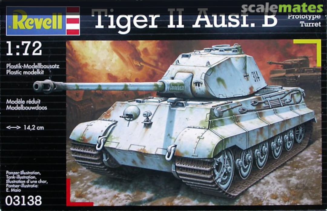 Boxart Tiger II Ausf. B Porsche Prototype Turret 03138 Revell